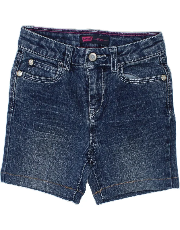 LEVI'S Girls Denim Shorts 6-7 Years W22  Blue Ramie