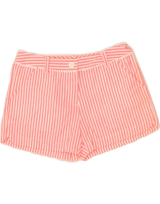 NAUTICA Girls Chino Shorts 13-14 Years W28 Pink Pinstripe Cotton