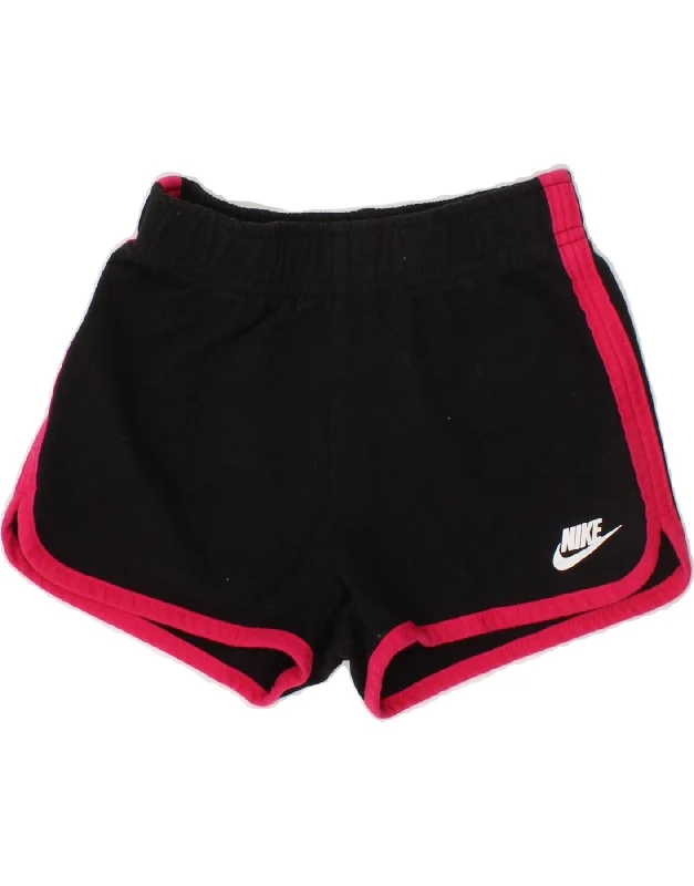 NIKE Baby Girls Graphic Sport Shorts 18-24 Months Black Cotton