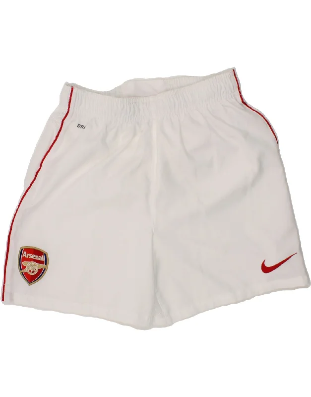 NIKE Boys Arsenal Sport Shorts 8-9 Years  Small  White Polyester