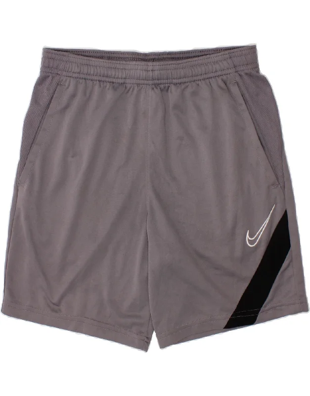 NIKE Boys Dri Fit Sport Shorts 10-11 Years Medium Grey Colourblock