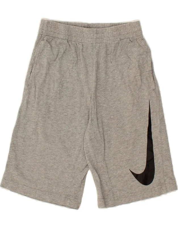 NIKE Boys Graphic Sport Shorts 10-11 Years Medium Grey