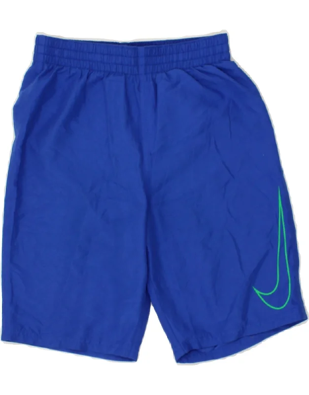 NIKE Boys Graphic Sport Shorts 12-13 Years Large  Blue Polyester