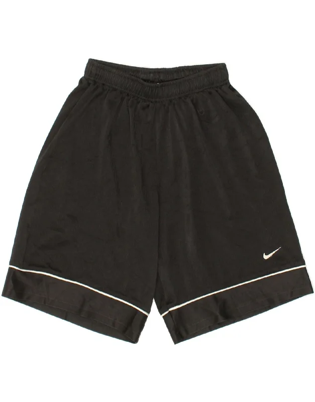 NIKE Boys Sport Shorts 10-11 Years Medium Black Polyester