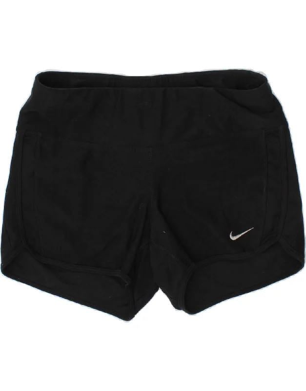 NIKE Girls Dri Fit Sport Shorts 9-10 Years Small  Black Polyester