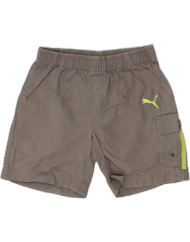 PUMA Baby Boys Cargo Shorts 6-9 Months W18 Grey Cotton