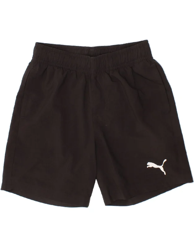 PUMA Boys Sport Shorts 9-10 Years Medium Black Polyester