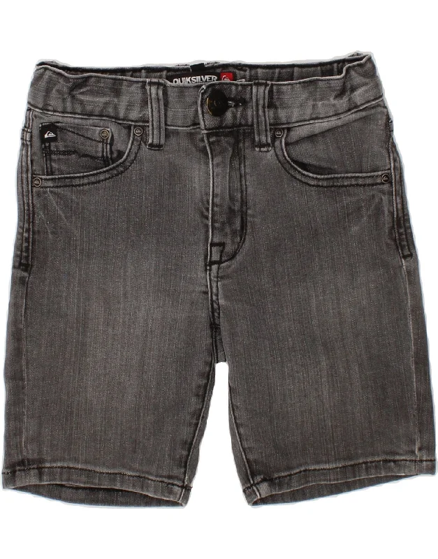 QUIKSILVER Boys Denim Shorts 5-6 Years W22 Grey