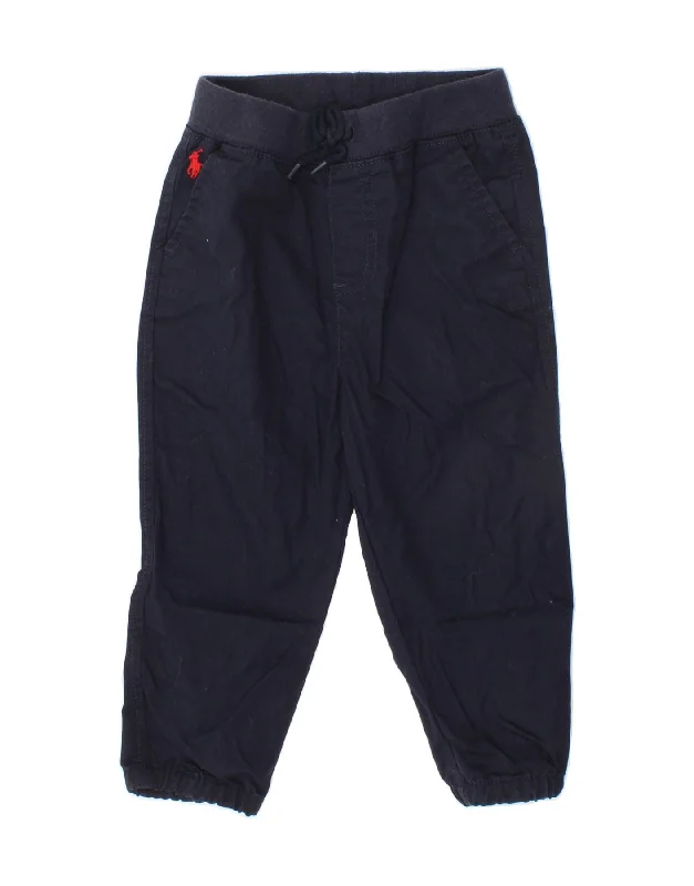 RALPH LAUREN Baby Boys Joggers Chino Shorts 12-18 Months W18 L11 Navy Blue