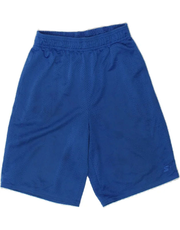 STARTER Boys Sport Shorts 10-11 Years Large Blue Polyester