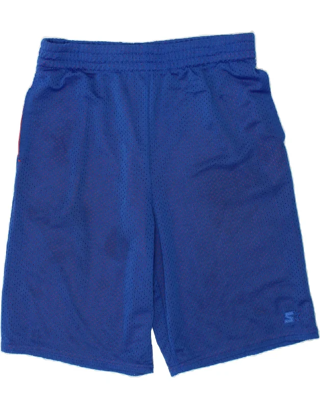 STARTER Boys Sport Shorts 10-11 Years Large Blue Polyester