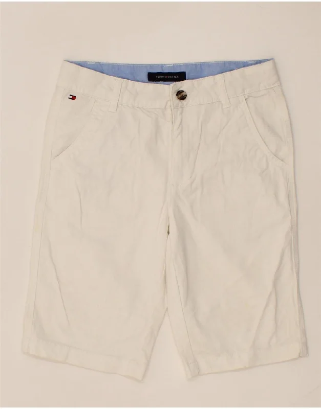 TOMMY HILFIGER Boys Casual Shorts 15-16 Years W30 White