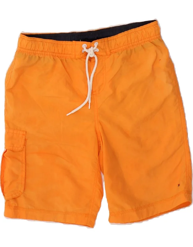 TOMMY HILFIGER Boys Swimming Shorts 13-14 Years Orange Nylon