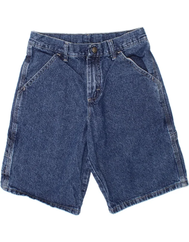 WRANGLER Boys Cargo Denim Shorts 9-10 Years W26 Blue Cotton