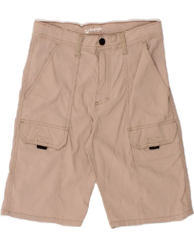 WRANGLER Boys Cargo Shorts 13-14 Years W26  Beige Nylon