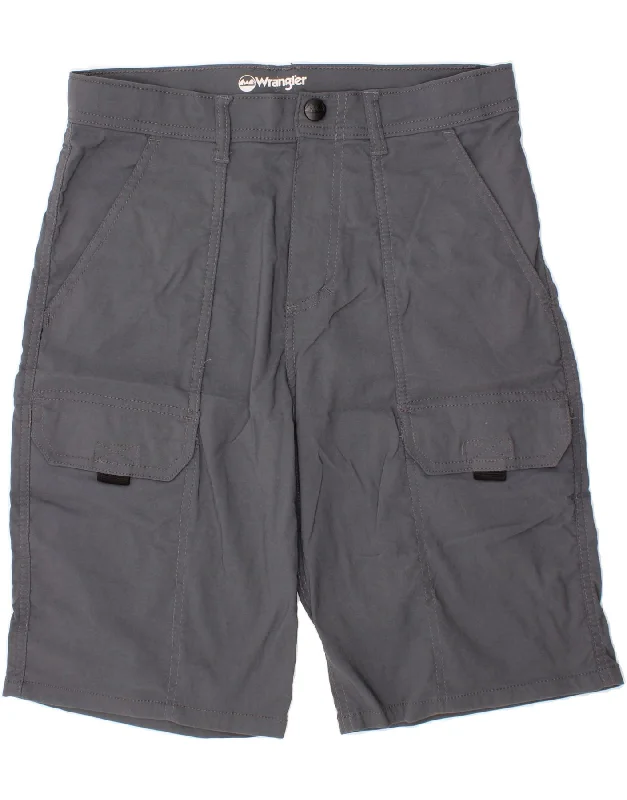 WRANGLER Boys Cargo Shorts 13-14 Years W29 Grey Nylon