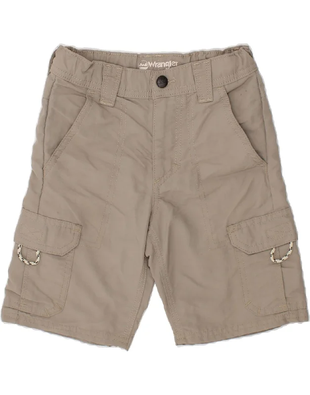 WRANGLER Boys Cargo Shorts 5-6 Years W22 Grey Nylon