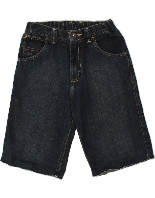 WRANGLER Boys Denim Shorts 15-16 Years W26  Navy Blue Cotton