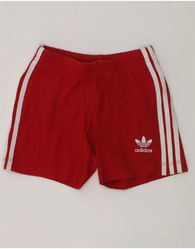 ADIDAS Baby Boys Graphic Sport Shorts 9-12 Months Red Cotton