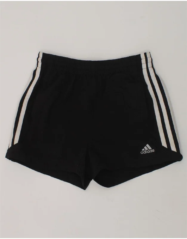 ADIDAS Boys Clima 365 Sport Shorts 7-8 Years Black Polyester