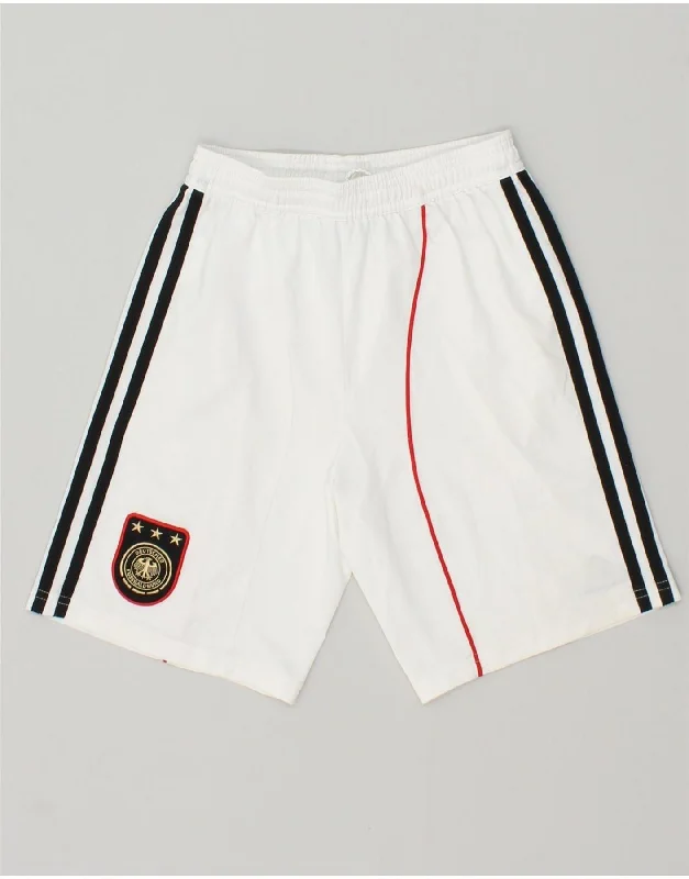 ADIDAS Boys Climacool Graphic Sport Shorts 9-10 Years White Polyester