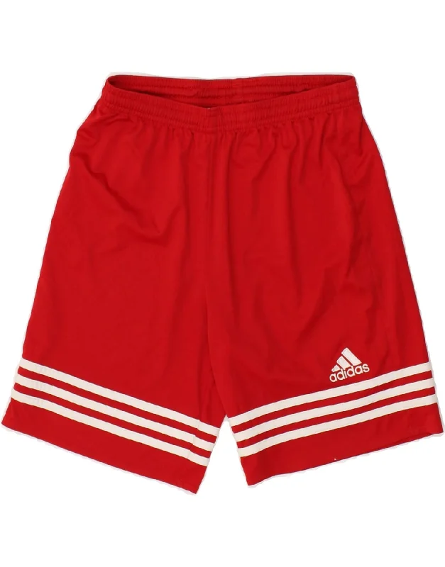 ADIDAS Boys Climalite Sport Shorts 13-14 Years CL Red Polyester