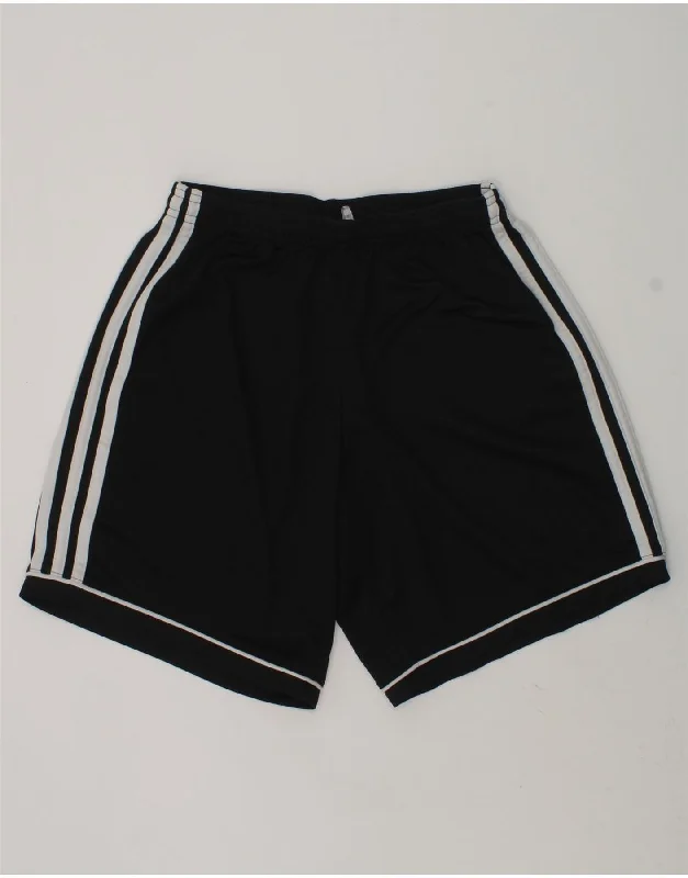 ADIDAS Boys Climalite Sport Shorts 4-5 Years XS Black Polyester