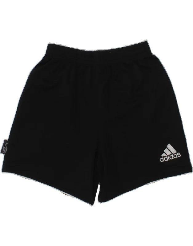 ADIDAS Boys Climalite Sport Shorts 6-7 Years 2XS Black Polyester