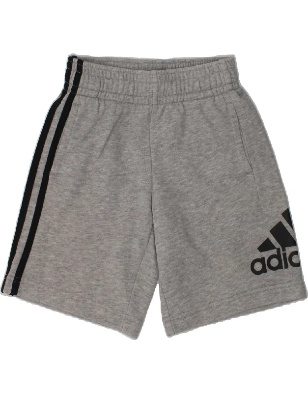 ADIDAS Boys Graphic Sport Shorts 3-4 Years 2XS Grey