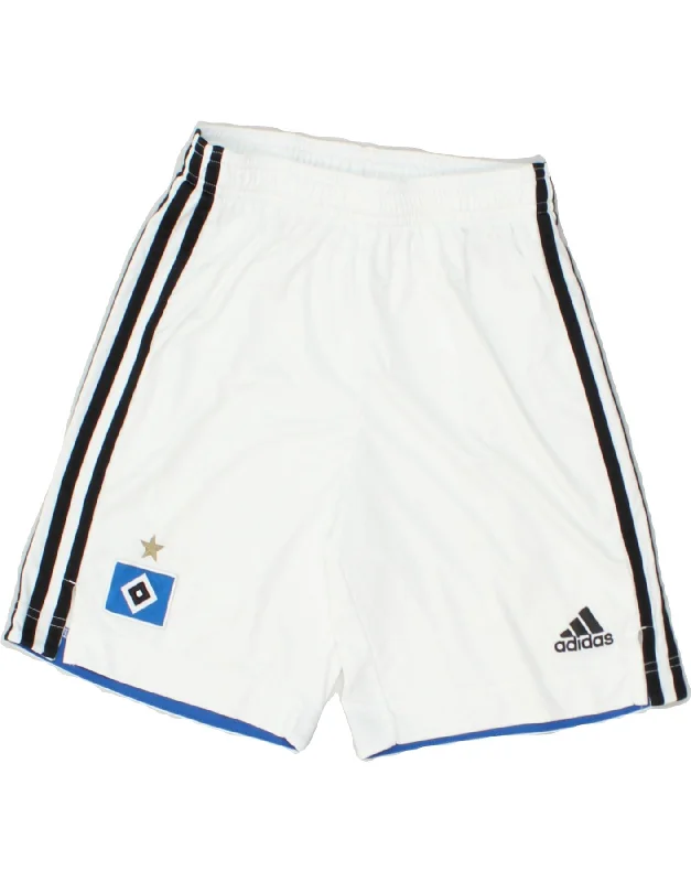 ADIDAS Boys Sport Shorts 11-12 Years White Polyester