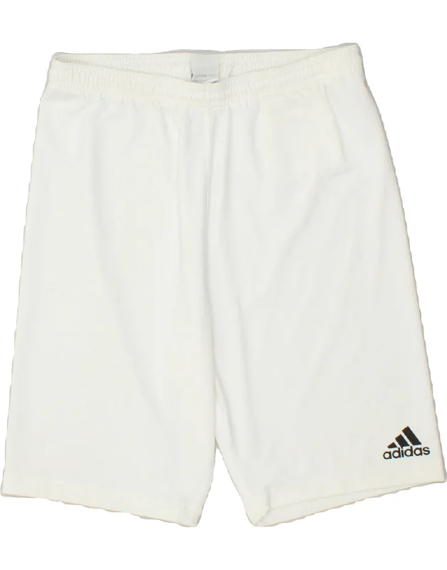 ADIDAS Boys Sport Shorts 14-15 Years XL  White Polyester