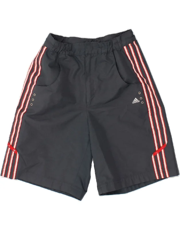 ADIDAS Boys Sport Shorts 15-16 Years Grey Polyester