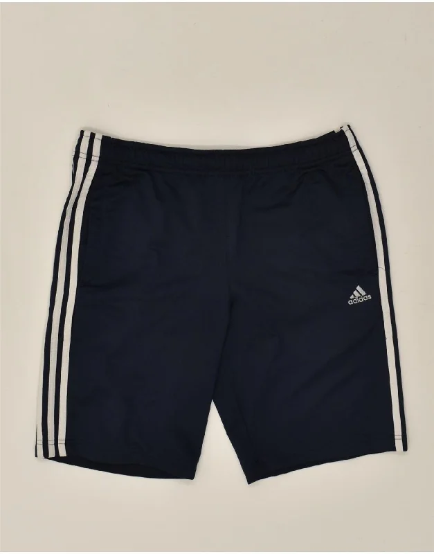 ADIDAS Boys Sport Shorts 15-16 Years  Navy Blue Polyester