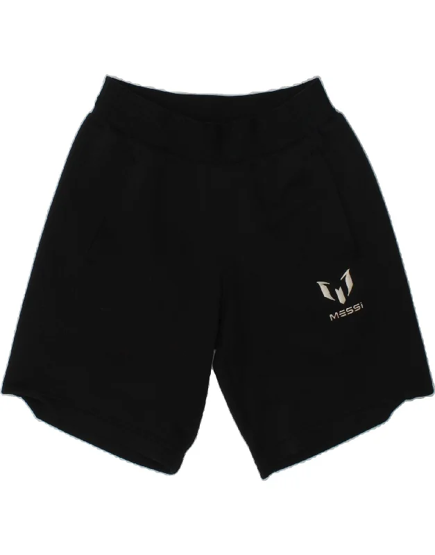 ADIDAS Boys Sport Shorts 9-10 Years Black Polyester