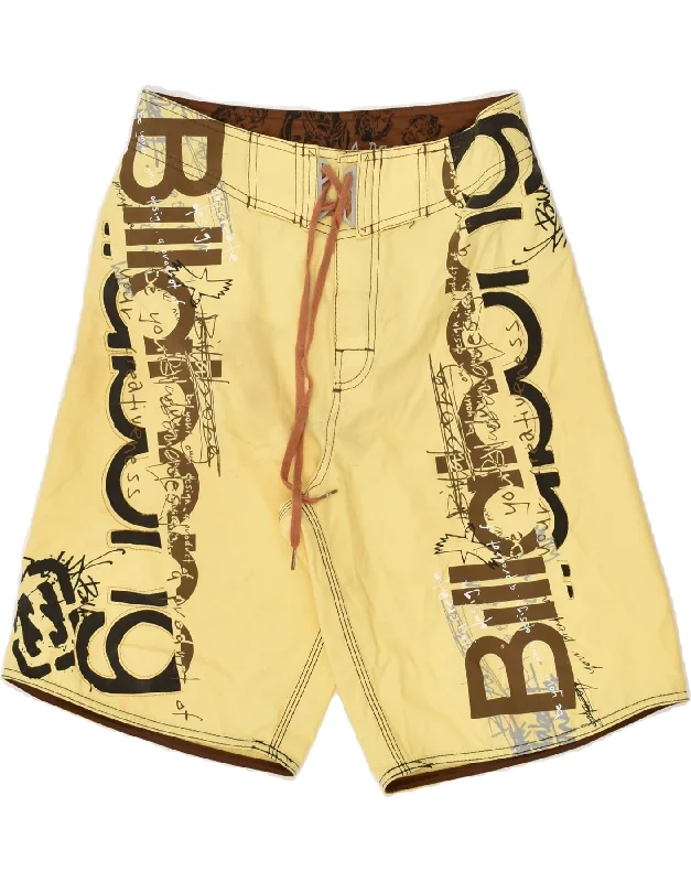 BILLABONG Boys Graphic Swimming Shorts 15-16 Years Yellow