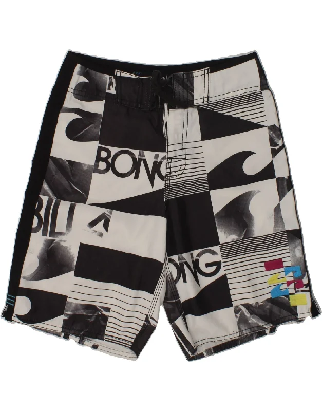 BILLABONG Boys Graphic Swimming Shorts 9-10 Years Grey Polyester