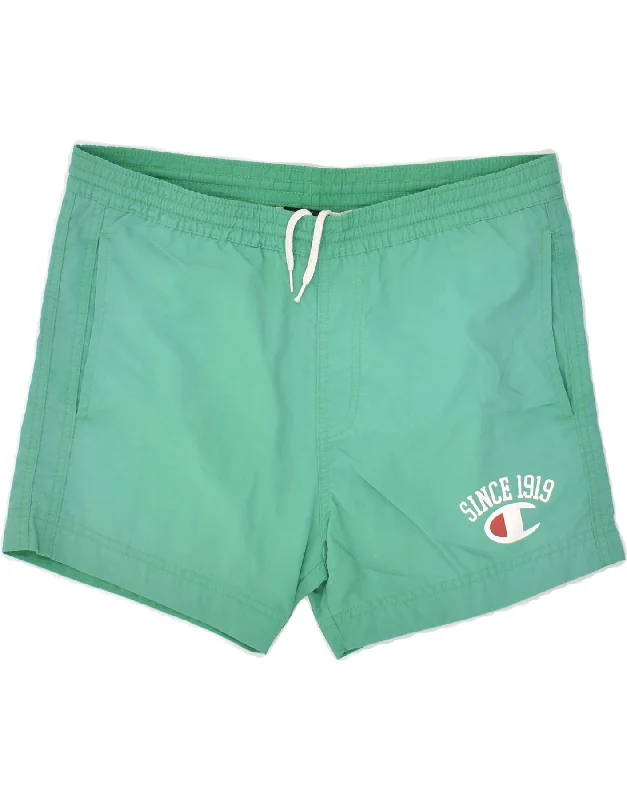 CHAMPION Boys Sport Shorts 11-12 Years Large Green