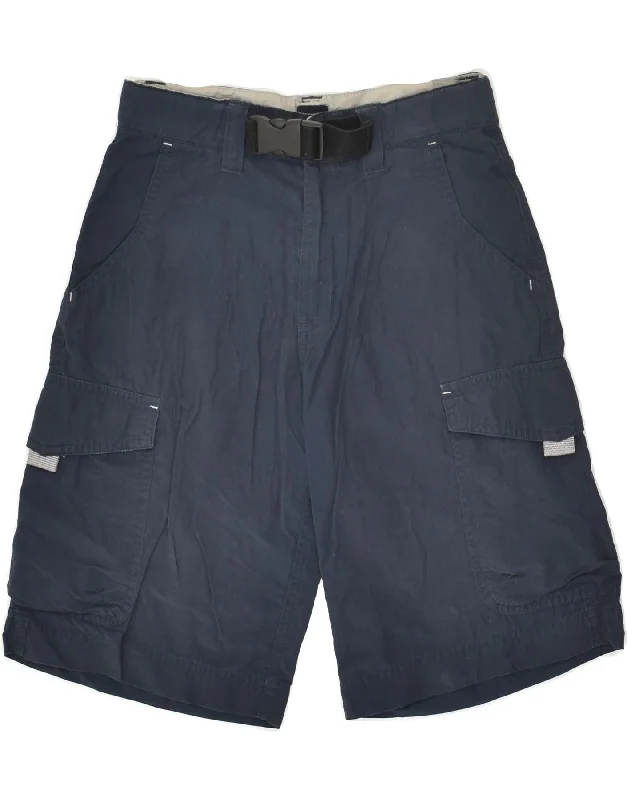 GAP Boys Cargo Shorts 7-8 Years Medium W25 Navy Blue Cotton