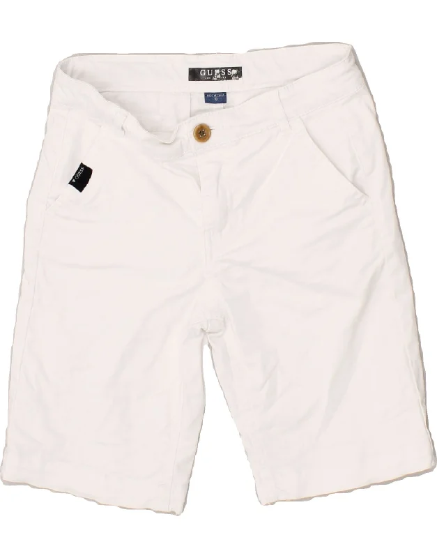 GUESS Girls Chino Shorts 10-11 Years W25 White Cotton