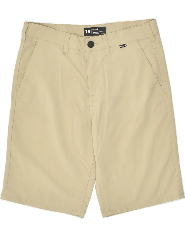 HURLEY Boys Chino Shorts 15-16 Years W30 Beige Nylon