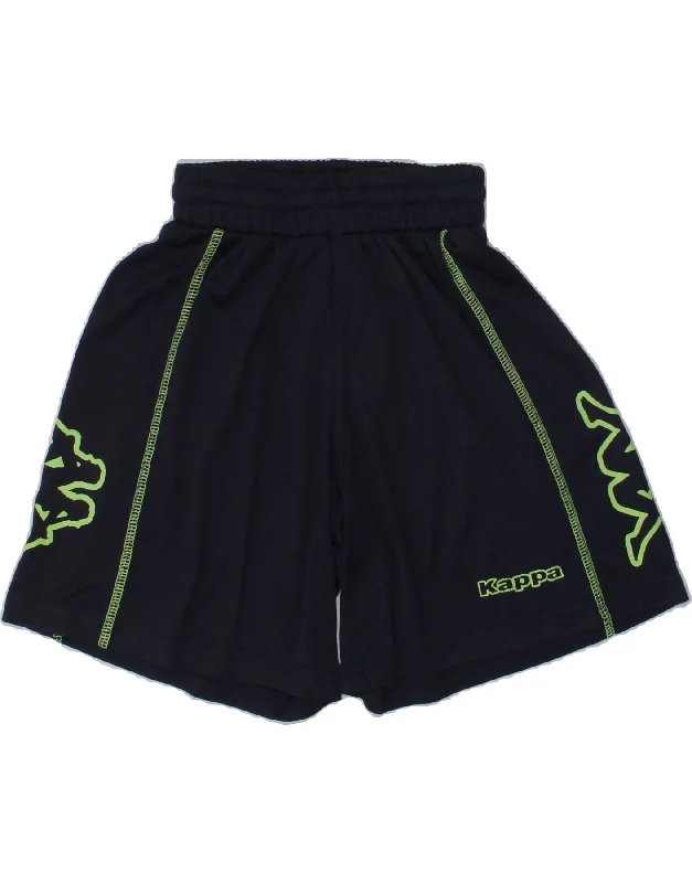 KAPPA Boys Graphic Sport Shorts 7-8 Years Navy Blue Polyester