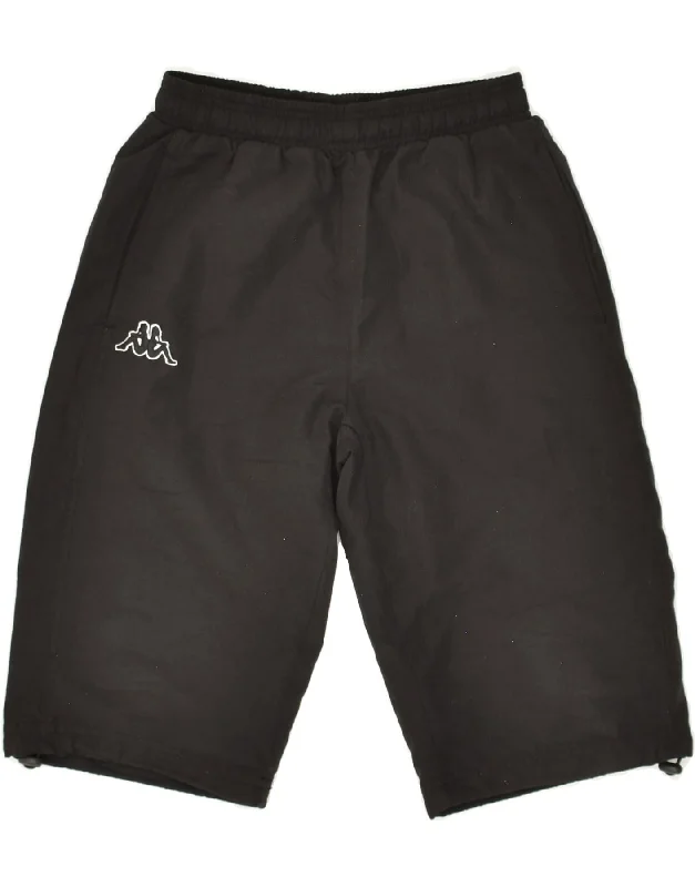 KAPPA Boys Sport Shorts 11-12 Years Black Polyester