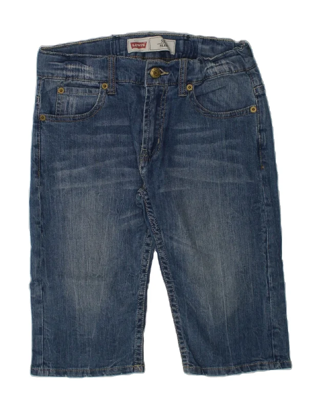 LEVI'S Boys 511 Denim Bermuda Shorts 11-12 Years W26   Blue Cotton