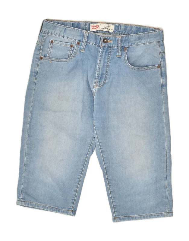 LEVI'S Boys 520 Taper Denim Shorts 15-16 Years Blue Cotton