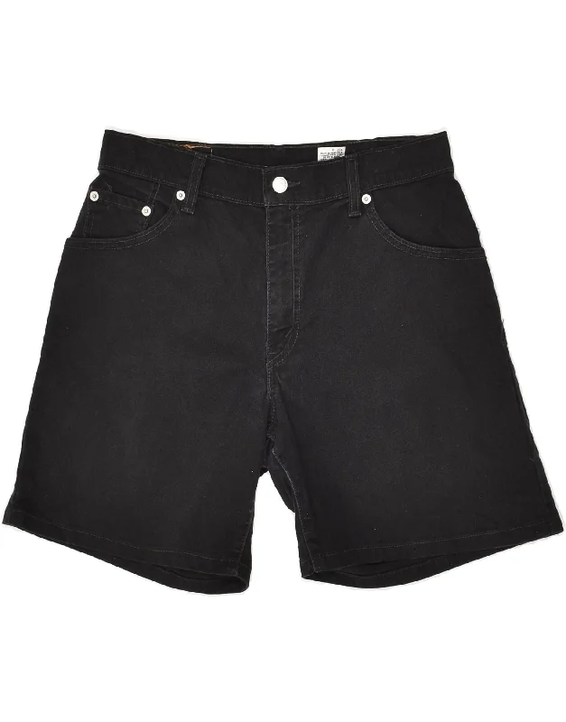 LEVI'S Girls Denim Shorts 10-11 Years W27 Black Cotton