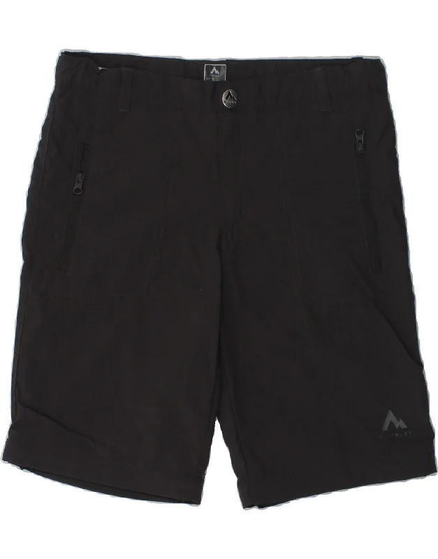 MCKINLEY Boys Chino Shorts 9-10 Years W26 Black Polyester