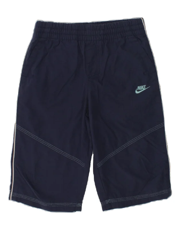 NIKE Boys Bermuda Shorts 4-5 Years Small Navy Blue