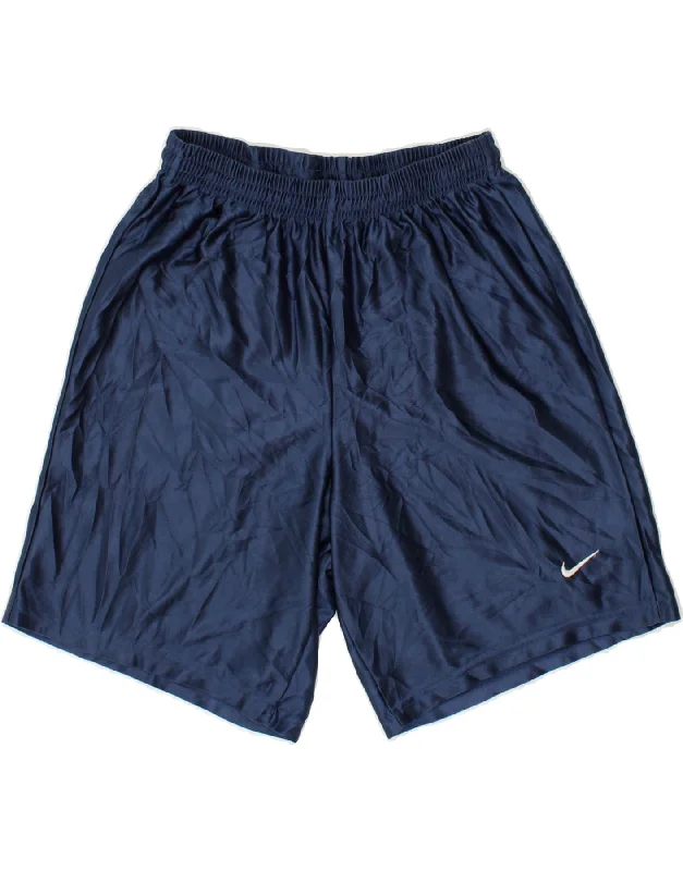 NIKE Boys Graphic Sport Shorts 10-11 Years Medium  Navy Blue Polyester