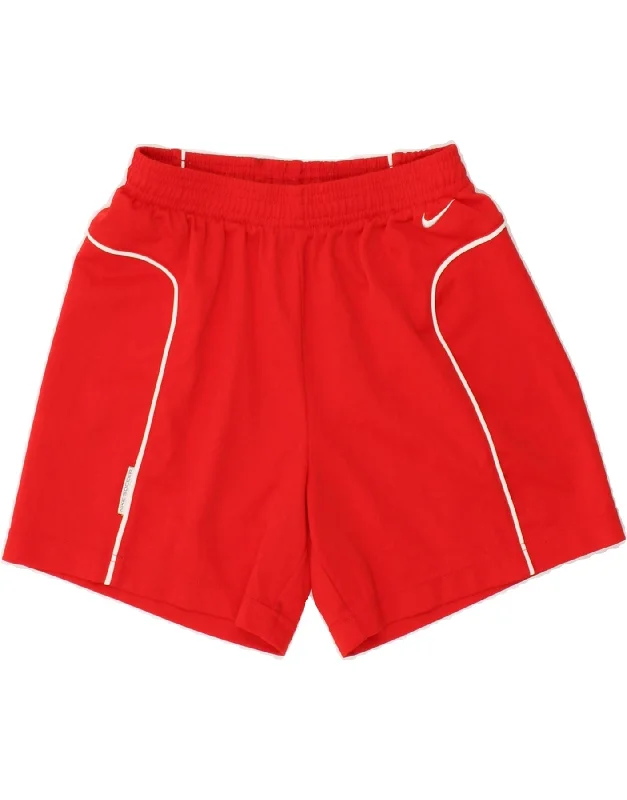 NIKE Boys Sport Shorts 11-12 Years Medium Red Polyester