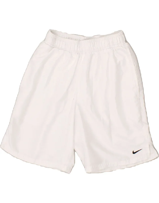 NIKE Boys Sport Shorts 7-8 Years XS White Polyester